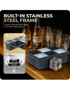 Bandeja de Hielo Grande Xomoo para Whisky - 12 Cubos 5.08 cm 2