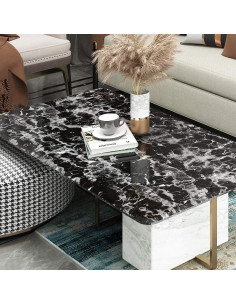 Papel Contacto Autoadhesivo Livelynine Mármol Negro 40x200 cm 2