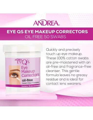 Correctores de Maquillaje para Ojos Andrea Eyeq Sin Aceite 50 Unidades
