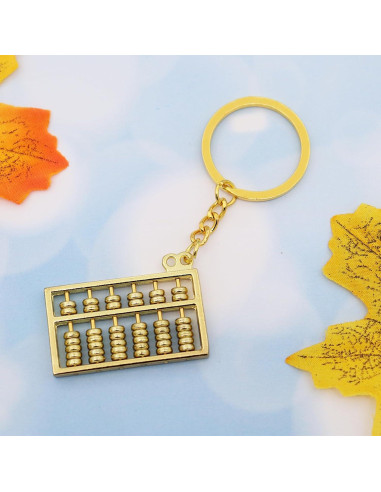 Llave de Ábaco Miniatura Elechobby Dorado Feng Shui