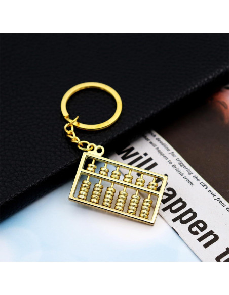 Llave de Ábaco Miniatura Elechobby Dorado Feng Shui