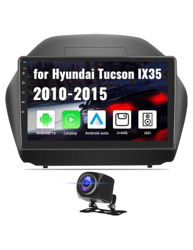 Estéreo de Coche CAMECHO Android 13 2GB+64GB para Hyundai Tucson IX35 2010-2015