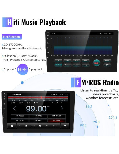 Estéreo de Coche CAMECHO Android 13 2GB+64GB para Hyundai Tucson IX35 2010-2015