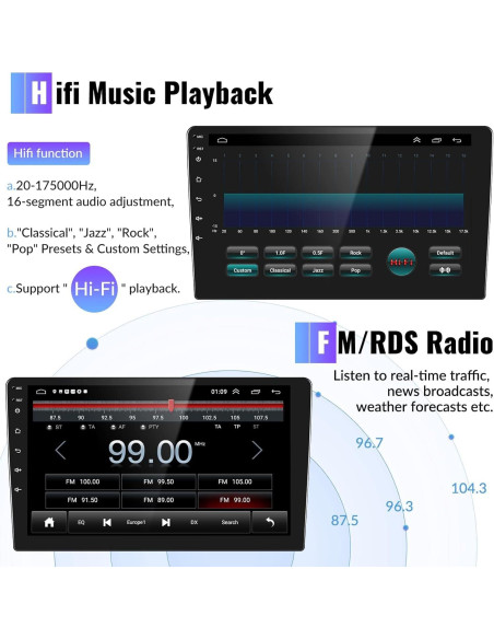 Estéreo de Coche CAMECHO Android 13 2GB+64GB para Hyundai Tucson IX35 2010-2015