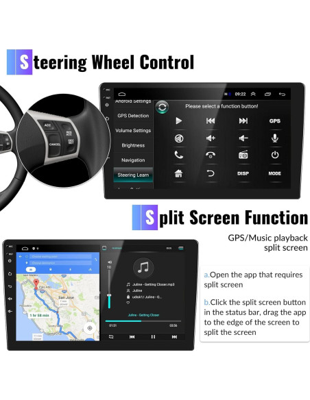 Estéreo de Coche CAMECHO Android 13 2GB+64GB para Hyundai Tucson IX35 2010-2015