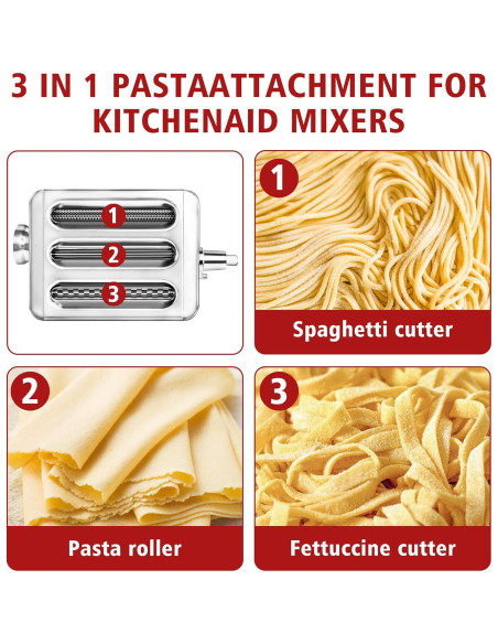 Accesorio de Pasta 3 en 1 COOKRA para Batidoras KitchenAid