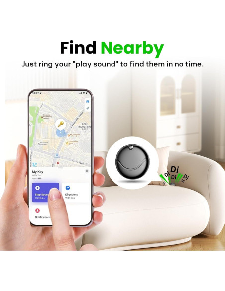 Etiqueta de Seguimiento Bluetooth Hoxe - Negra, IP67, iOS