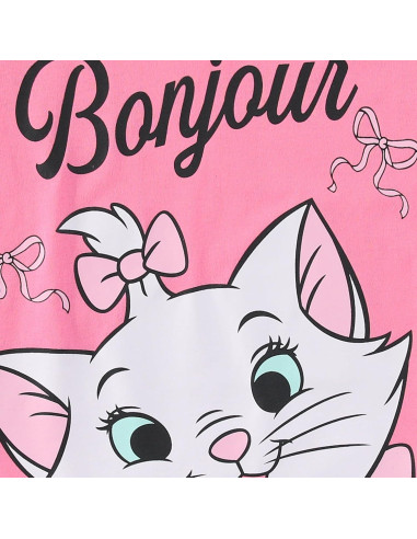 Conjunto Disney Los Aristogatos Marie para Niñas Grandes - Camiseta y Pantalones Cortos Rosa