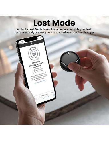 Etiqueta de Seguimiento Bluetooth Hoxe - Negra, IP67, iOS