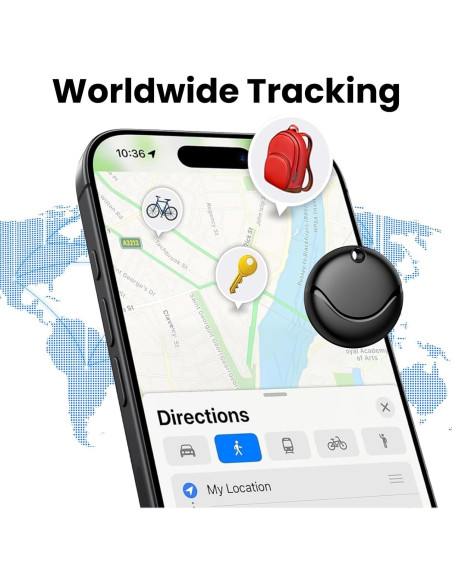 Etiqueta de Seguimiento Bluetooth Hoxe - Negra, IP67, iOS