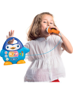 Reproductor Musical Pingüino Winfun con Micrófono y Luces 2