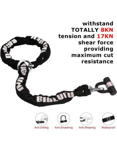 Candado de Cadena BIGLUFU 120cm x 12mm para Motocicleta 2
