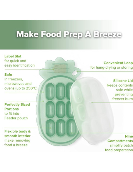 Bandeja de Congelación de Silicona Haakaa Verde - Molde Popsicle