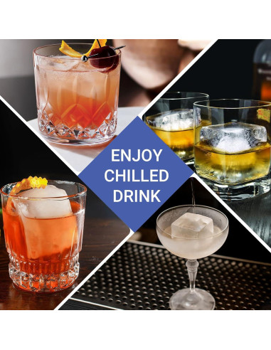 Bandeja de Hielo Grande GGOW de Silicona Cuadrada 23.4x12.4cm