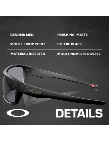 Gafas de Sol Oakley Drop Point OO9367 Rectangulares Negras