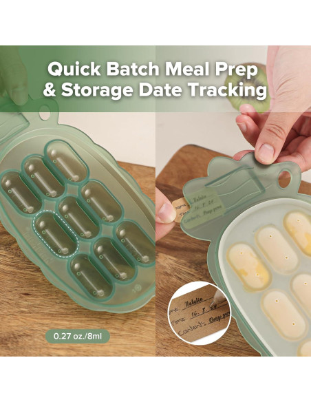 Bandeja de Congelación de Silicona Haakaa Verde - Molde Popsicle