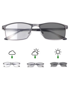 Gafas de lectura bifocales fotocromáticas Vepiant 3.5x UV400