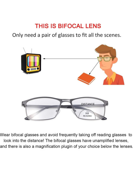 Gafas de lectura bifocales fotocromáticas Vepiant 3.5x UV400