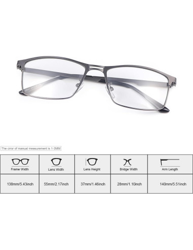 Gafas de lectura bifocales fotocromáticas Vepiant 3.5x UV400