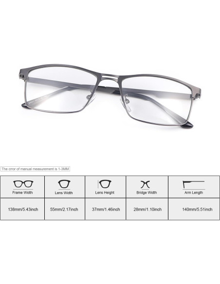 Gafas de lectura bifocales fotocromáticas Vepiant 3.5x UV400