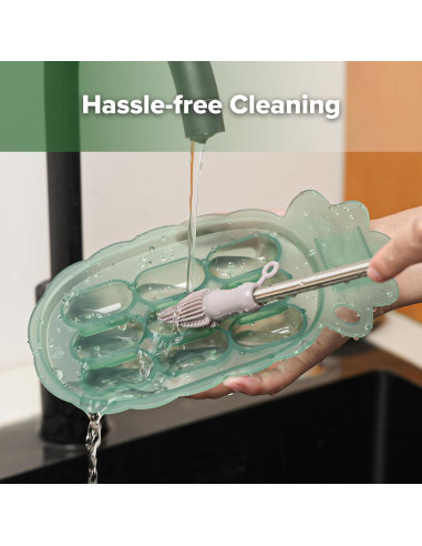 Bandeja de Congelación de Silicona Haakaa Verde - Molde Popsicle