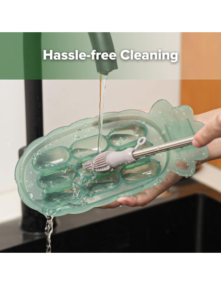 Bandeja de Congelación de Silicona Haakaa Verde - Molde Popsicle