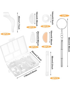 50 Piezas Retenedores de Gafas Silicona Bruislard Antideslizantes 2