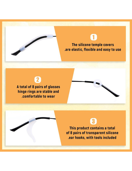 50 Piezas Retenedores de Gafas Silicona Bruislard Antideslizantes