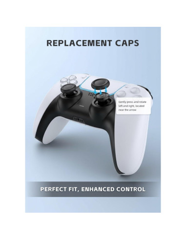 Tapa de Reemplazo Ferkurn para Joystick PS5/4 - 8 Piezas Antideslizantes