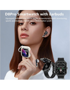 Reloj Inteligente Tuanzi D8Pro 5.1cm TFT + Auriculares TWS 2