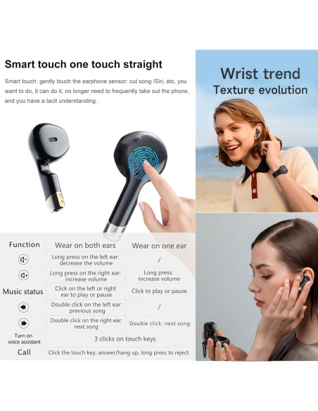 Reloj Inteligente Tuanzi D8Pro 5.1cm TFT + Auriculares TWS