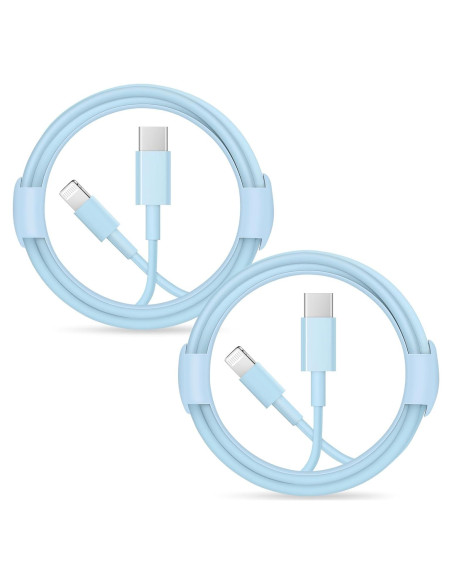 Cable de Carga Rápida USB-C a Lightning ROMITAZ 2m - Paquete de 2