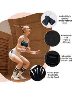 Pesas de Tobillo y Muñeca FENIXFIT 0.45Kg Ajustables 2