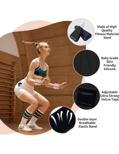 Pesas de Tobillo y Muñeca FENIXFIT 0.45Kg Ajustables