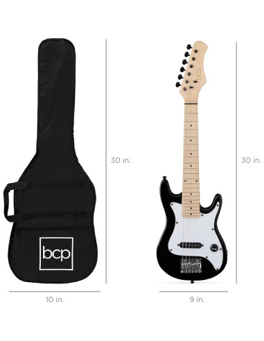 Guitarra Eléctrica para Niños 30cm Negro con Amplificador 5W