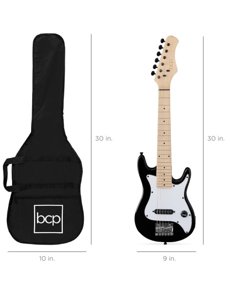 Guitarra Eléctrica para Niños 30cm Negro con Amplificador 5W