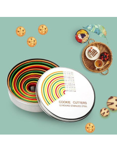 Juego de Cortadores de Galletas Redondos DYAYGPRGP - 12 Piezas 2
