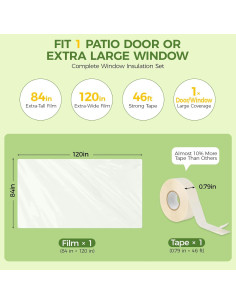 Kit Aislamiento Puertas y Ventanas FLYZZZ 84x120 cm Invierno 2