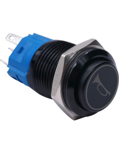 Interruptor de Botón Momentáneo TWTADE 16mm LED Azul 12V 2
