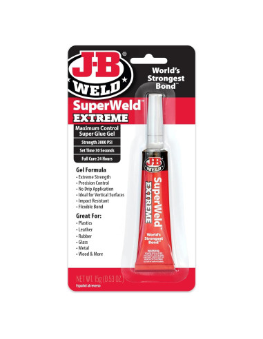 Pegamento J-B Weld SuperWeld Extreme 15g - Gel Rápido y Fuerte