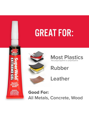 Pegamento J-B Weld SuperWeld Extreme 15g - Gel Rápido y Fuerte