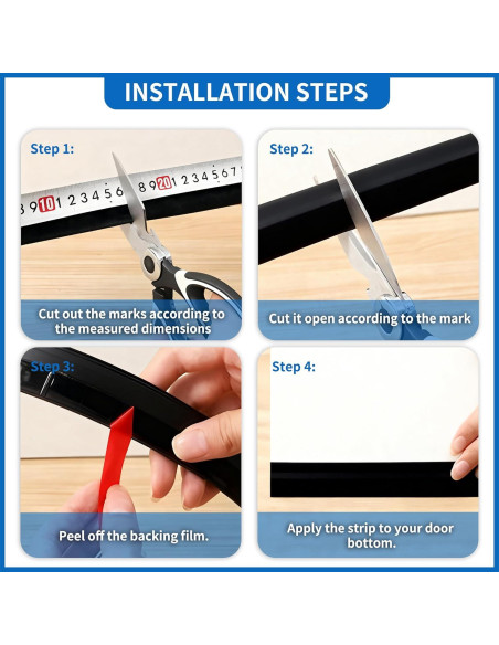 Barrera para Corrientes de Aire LONGEAS 2 Piezas 99 cm Negro