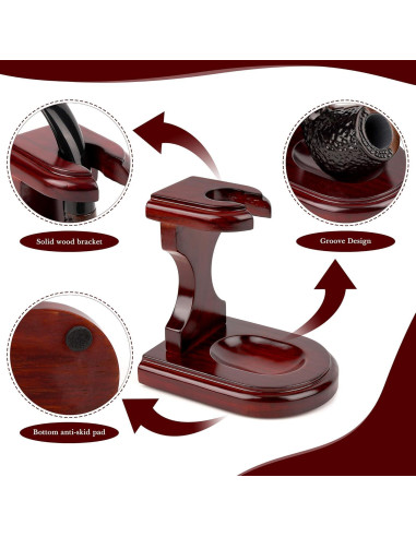 Soporte de Madera para Pipas de Tabaco Linkidea - Organizador Portátil