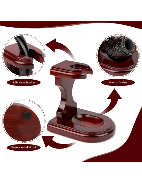 Soporte de Madera para Pipas de Tabaco Linkidea - Organizador Portátil