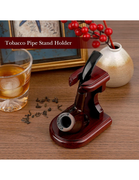 Soporte de Madera para Pipas de Tabaco Linkidea - Organizador Portátil