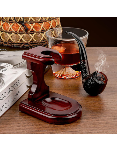 Soporte de Madera para Pipas de Tabaco Linkidea - Organizador Portátil