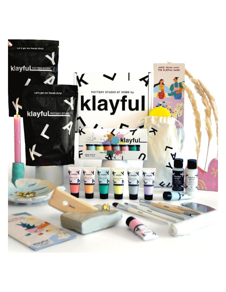 Kit de Cerámica KLAYFUL 3kg Arcilla Secada al Aire con Herramientas