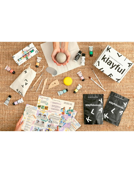 Kit de Cerámica KLAYFUL 3kg Arcilla Secada al Aire con Herramientas