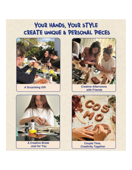 Kit de Cerámica KLAYFUL 3kg Arcilla Secada al Aire con Herramientas