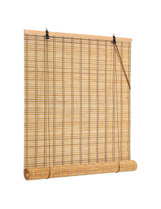 Persianas enrollables de bambú IMSGVIFO 107x183 cm Carbonizado